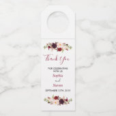 Marsala Wedding Favor Dank je Labels op het etiket (Voorkant)