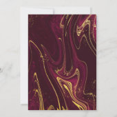 Marsala Wijn Goud Alcohol Inkt 80ste Verjaardagsfe Kaart (Achterkant)