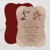 Marsala-wijnproeverij Bachelorette Party Kaart (Voorkant / Achterkant)