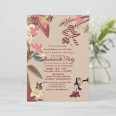 Marsala-wijnproeverij Bachelorette Party Kaart (Staand voorkant)