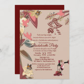 Marsala-wijnproeverij Bachelorette Party Kaart (Voorkant / Achterkant)