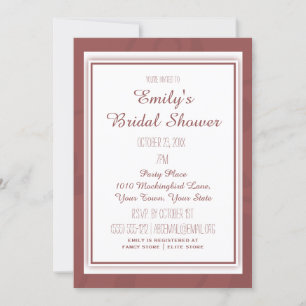 Marsala Wine Elegant  Floral Vrijgezellenfeest Kaart