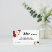 Marsala Wine Raffle Ticket Vrijgezellenfeest kaart (Staand voorkant)