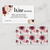 Marsala Wine Raffle Ticket Vrijgezellenfeest kaart (Voorkant / Achterkant)