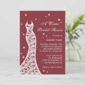 Marsala Winter Bridal Shower Kaart (Staand voorkant)