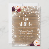 Marsala Winter Snowflakes Wedding Jubileum Kaart (Voorkant)