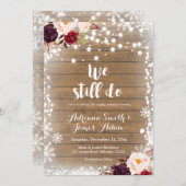 Marsala Winter Snowflakes Wedding Jubileum Kaart (Voorkant / Achterkant)