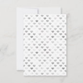 Marsala, Zwart en Zilveren Bloemen Bruiloft RSVP Kaartje (Achterkant)