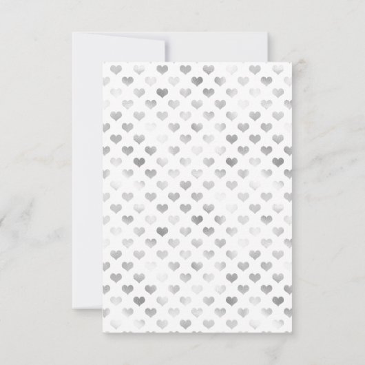 Marsala, Zwarte en Zilveren Bloemen Bruiloft RSVP Kaartje (Achterkant)