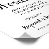 MarsalaFlower Pimp your Prosecco BridalShowerSign Poster (Hoek)