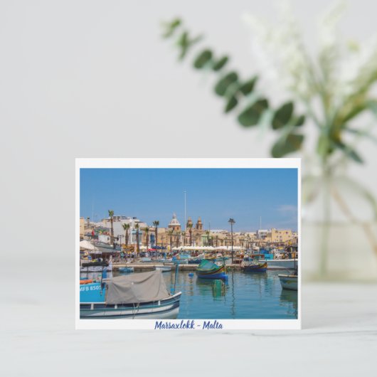 Marsaxlokk briefkaart (Staand voorkant)