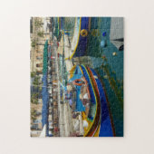 Marsaxlokk geverfde boten legpuzzel (Verticaal)