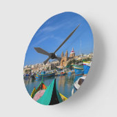 Marsaxlokk haven, vissersdorp ronde klok (Hoek)