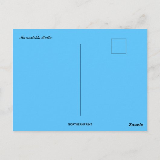 Marsaxlokk Malta Briefkaart (Achterkant)