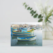 Marsaxlokk Malta Port Briefkaart (Staand voorkant)