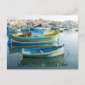 Marsaxlokk Malta Port Briefkaart (Voorkant)