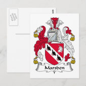 Marsden Family Crest Briefkaart (Voorkant / Achterkant)