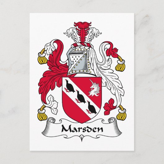 Marsden Family Crest Briefkaart (Voorkant)