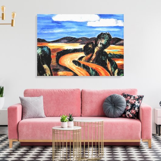 Marsden Hartley - Landscape, New Mexico Canvas Afdruk (Insitu (Woonkamer))