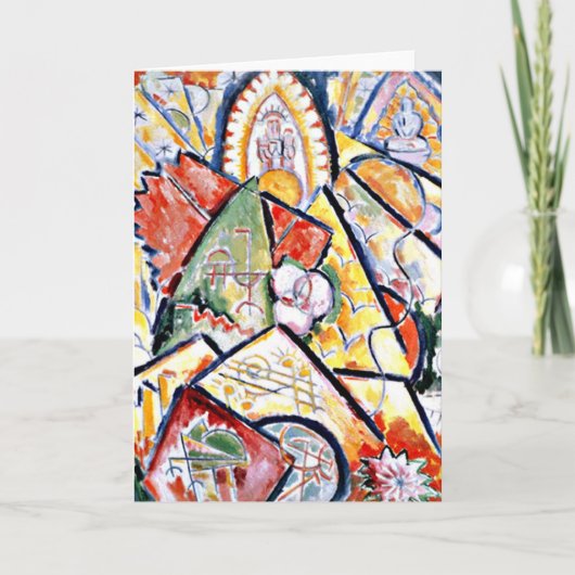 Marsden Hartley - Muzikaal Thema Feestdagen Kaart (Voorkant)