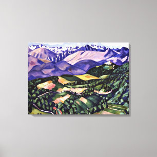 Marsden Hartley - Paarse bergen, Venetië Canvas Afdruk