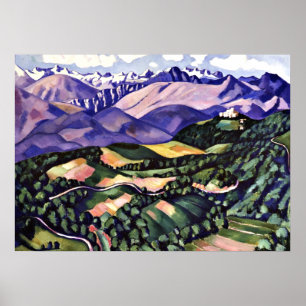 Marsden Hartley - Paarse bergen, Venetië Poster