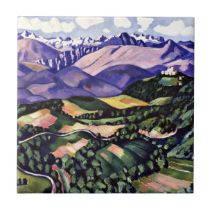 Marsden Hartley - Paarse Bergen, Venetië Tegeltje
