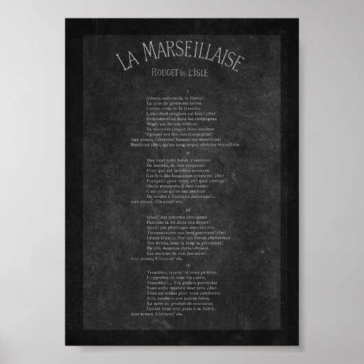Marseillae - Paroles Poster (Voorkant)