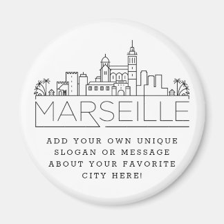 Marseille | Aangepaste stad Bericht of slogan Magneet