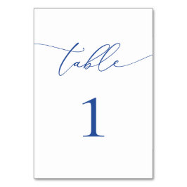 Marseille Blauw en Wit Minimalistisch Tafelnummer