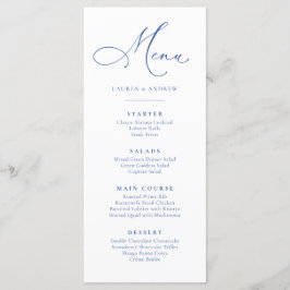 Marseille Blauw & Wit Minimalistisch Eenvoudig Vla Menu