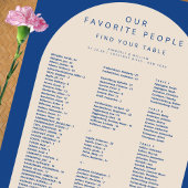 Marseille Bleu 150 Gasten Trouwstoelkaart Poster