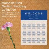 Marseille Bleu 15 Tafel Chique Bruiloft Zitkaarten Poster