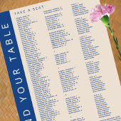 Marseille Bleu 210 Gasten Trouwstoelkaart Poster