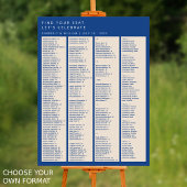 Marseille Bleu 240 Gasten Trouwstoelkaart Poster