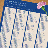 Marseille Bleu 240 Gasten Trouwstoelkaart Poster