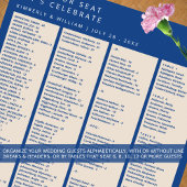 Marseille Bleu 240 Gasten Trouwstoelkaart Poster