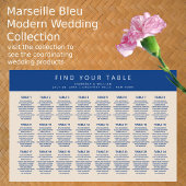 Marseille Bleu 24 Tafel Chique Bruiloft Zitkaarten Poster
