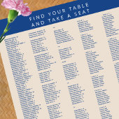 Marseille Bleu 300 Gasten Trouwstoelkaart Poster