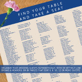 Marseille Bleu 300 Gasten Trouwstoelkaart Poster