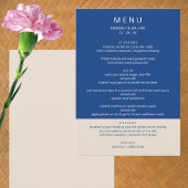 Marseille Bleu Bruiloft Moderne repetitie diner Menu