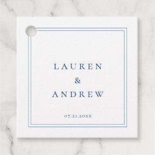 Marseille Bleu Minimalist Modern Classic Bedankjes Labels