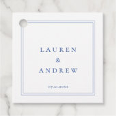 Marseille Bleu Minimalist Modern Classic Bedankjes Labels (Voorkant)