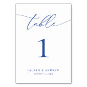 Marseille bleu minimalistische bruiloft | Aangepas Kaart (Achterkant)