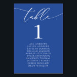 Marseille Bleu Minimalistische Zittafel Nummer Kaart<br><div class="desc">Mooie,  elegante,  moderne en minimalistische,  tabelnummerkaart. Volledig aanpasbaar. **GELIEVE OPMERKING: Als u een bestelling wilt maken,  past u gewoon uw tabelnummer en namen aan. Voeg vervolgens elk nummer afzonderlijk toe aan uw winkelwagentje. Kijk uit zodra je klaar bent.</div>