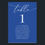 Marseille Bleu Minimalistische Zittafel Nummer Kaart<br><div class="desc">Mooie,  elegante,  moderne en minimalistische,  tabelnummerkaart. Volledig aanpasbaar. **GELIEVE OPMERKING: Als u een bestelling wilt maken,  past u gewoon uw tabelnummer en namen aan. Voeg vervolgens elk nummer afzonderlijk toe aan uw winkelwagentje. Kijk uit zodra je klaar bent.</div>