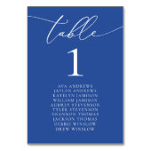 Marseille Bleu Minimalistische Zittafel Nummer Kaart (Voorkant)