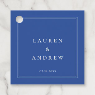 Marseille Bleu Solid Minimalist Modern Classic Bedankjes Labels