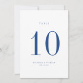 Marseille Bleu Trouwtafel nummer Kaart (Voorkant)