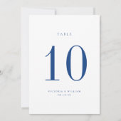 Marseille Bleu Trouwtafel nummer Kaart (Achterkant)